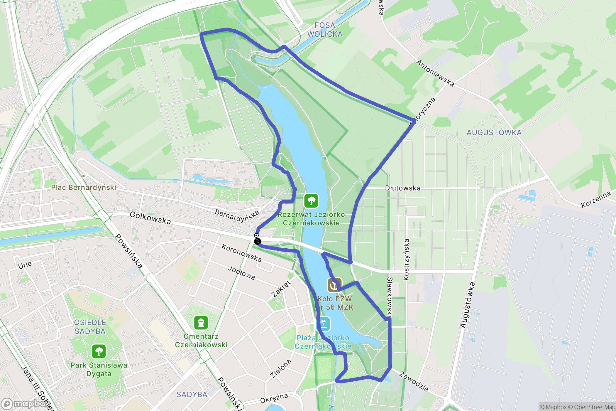 Warszawa: mapa trasy - Poland