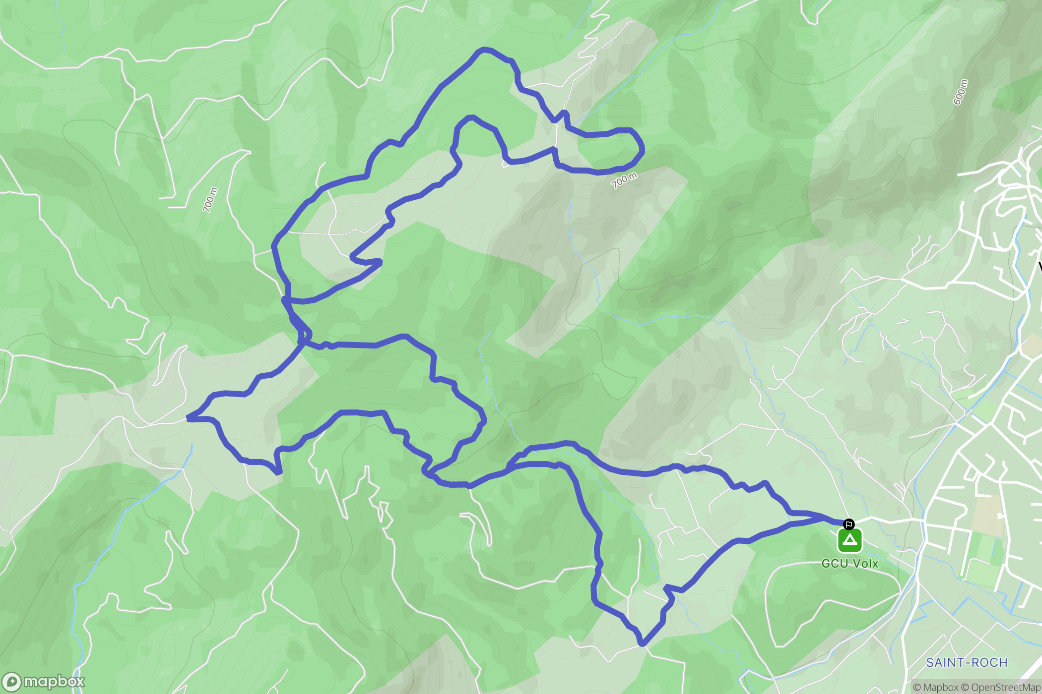 Volx : carte du parcours de randonnée - France