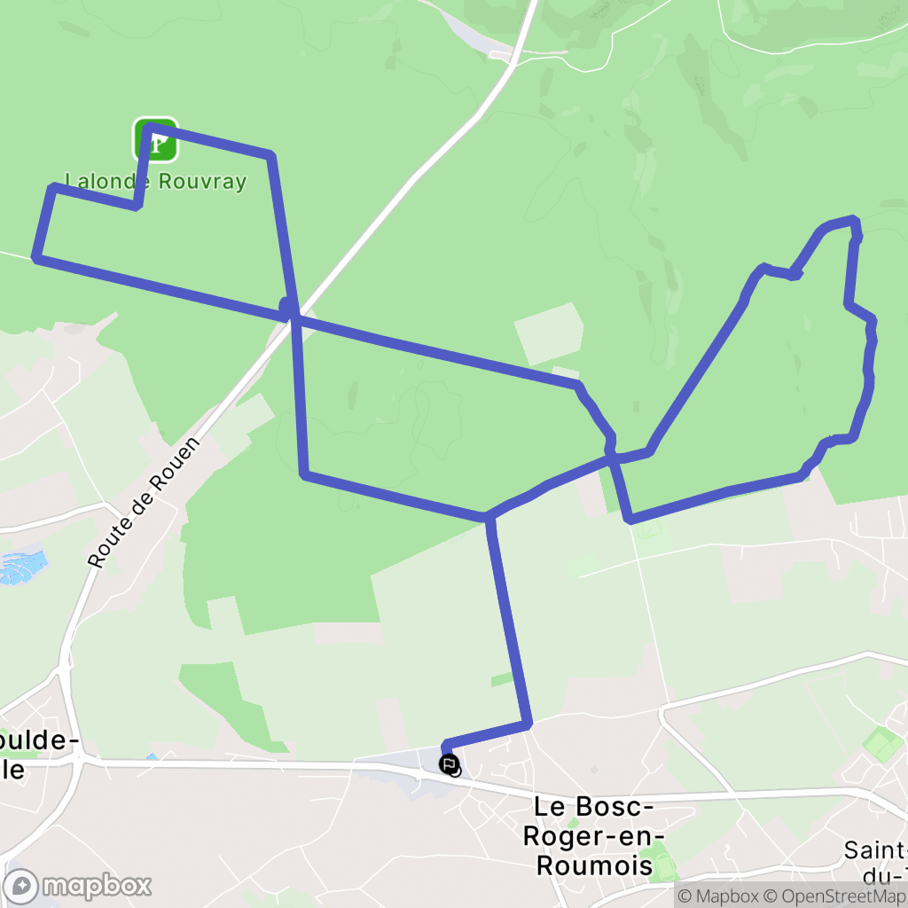 Bosroumois : carte du parcours de randonnée - France