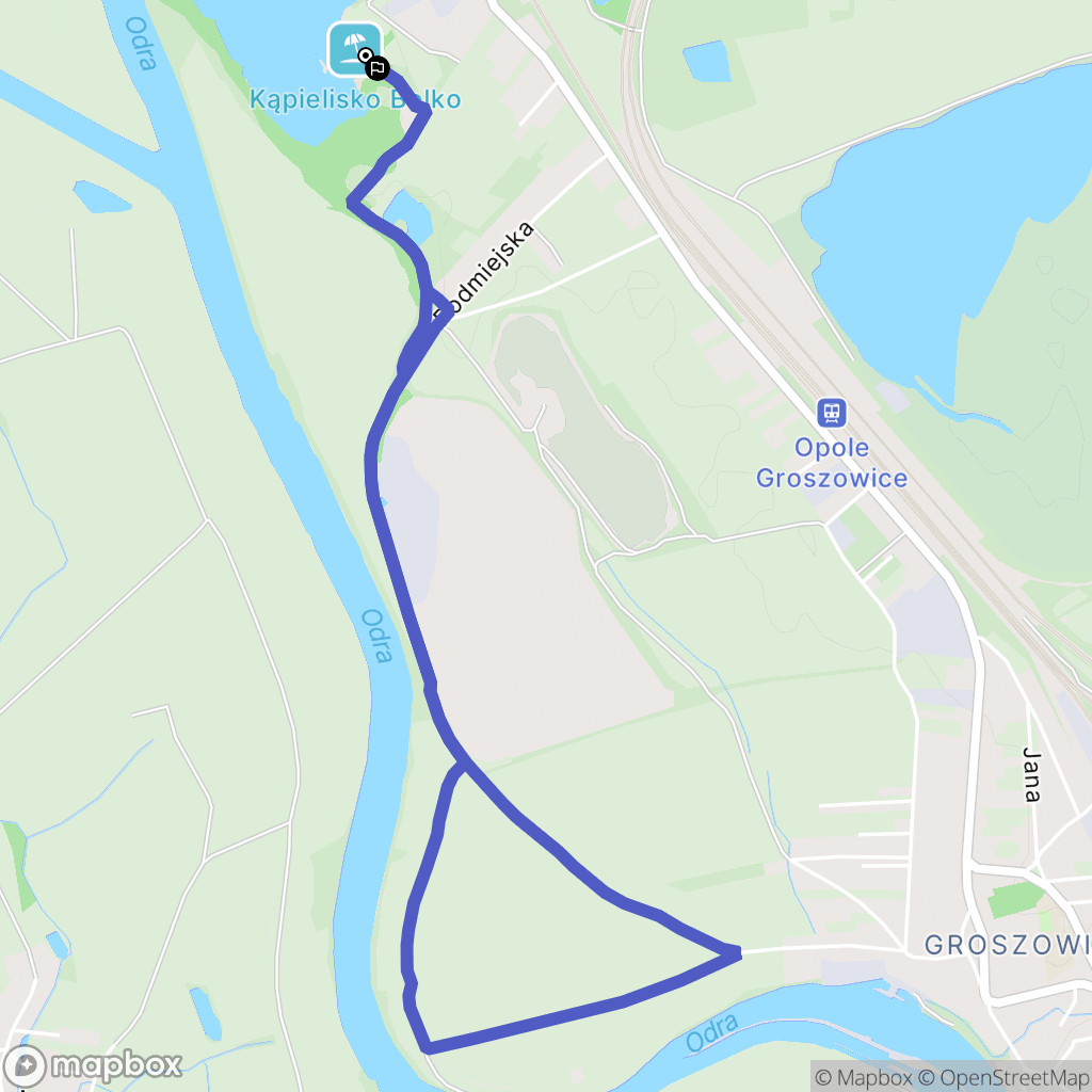 Opole: mapa trasy - Poland
