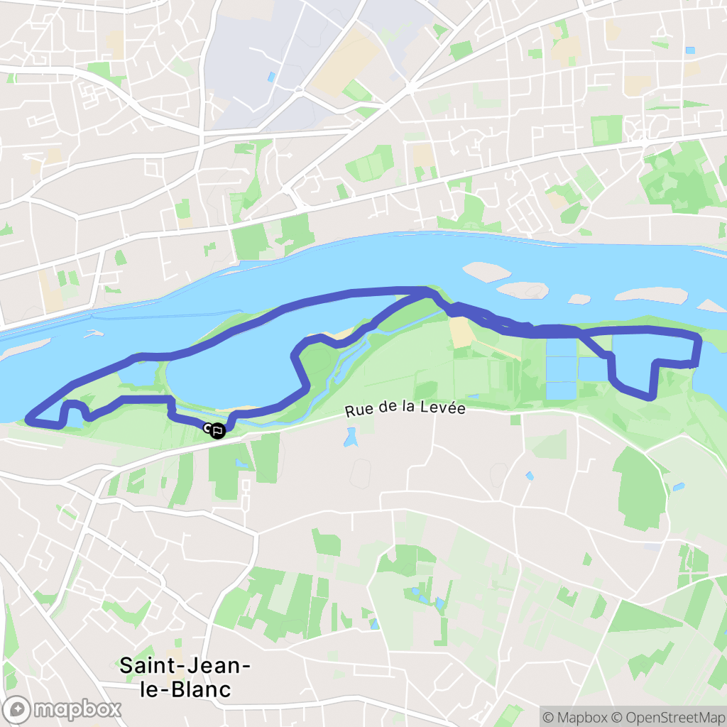 Saint-Jean-le-Blanc : carte du parcours de randonnée - France