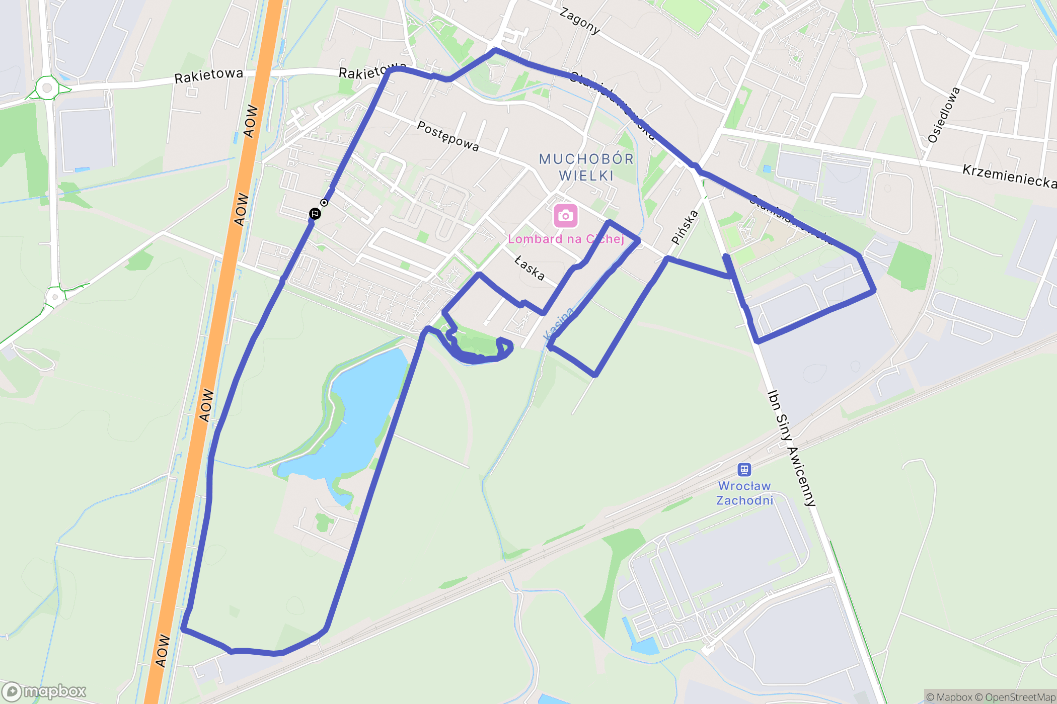 Wrocław: mapa trasy - Poland