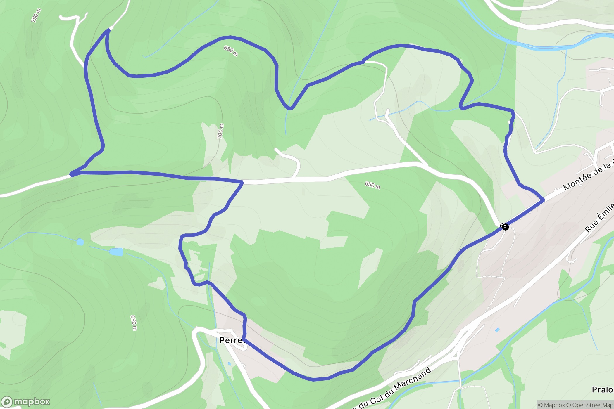 Satillieu : carte du parcours de randonnée - France