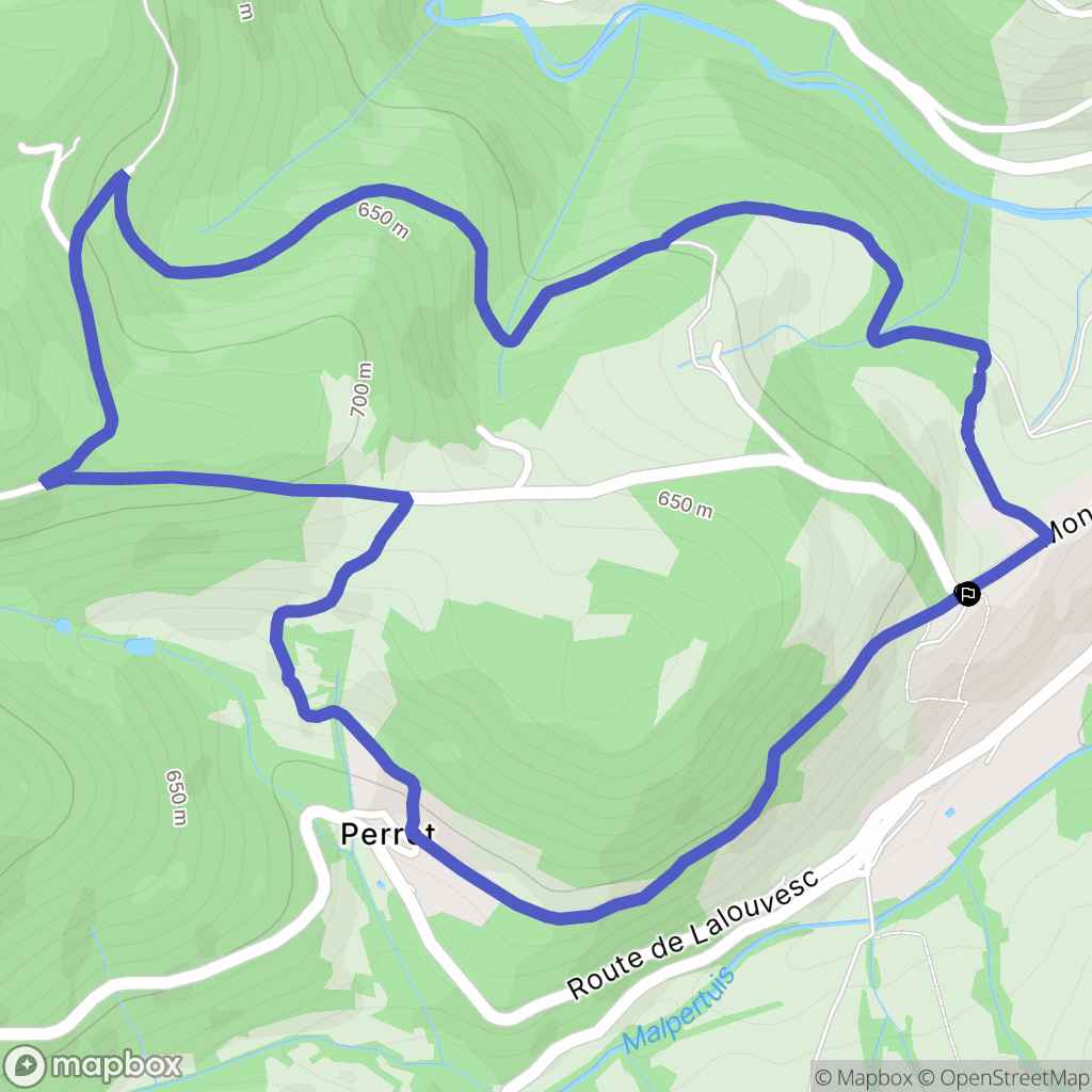 Satillieu : carte du parcours de randonnée - France