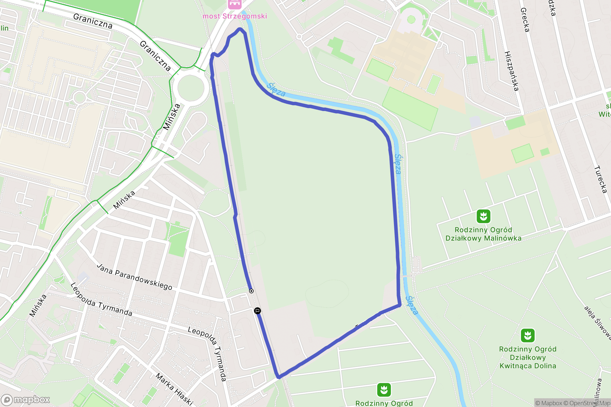 Wrocław: mapa trasy - Poland