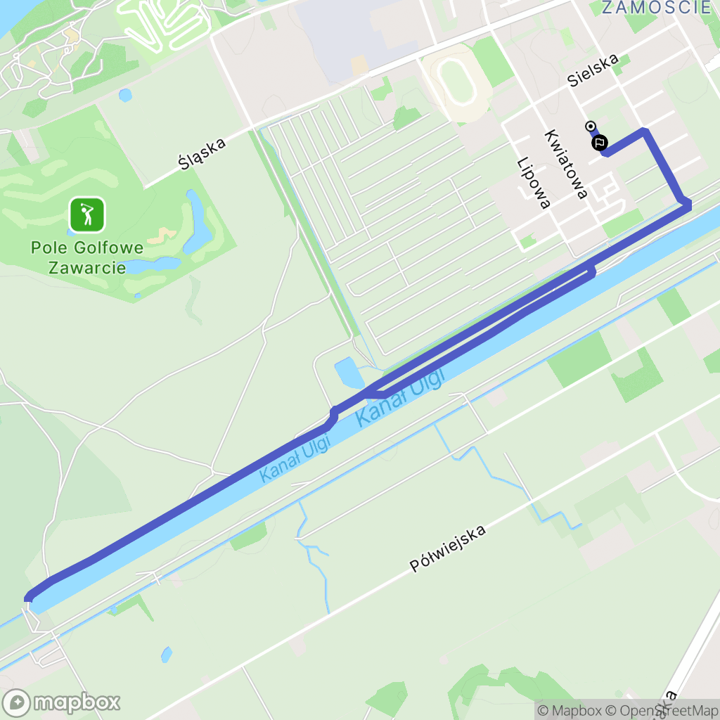 Gorzów Wielkopolski: mapa trasy - Poland