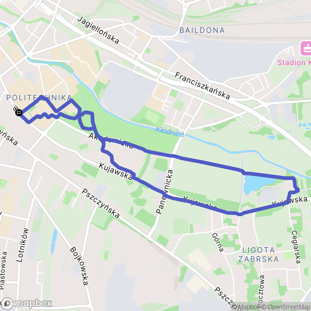 Gliwice: mapa trasy - Poland