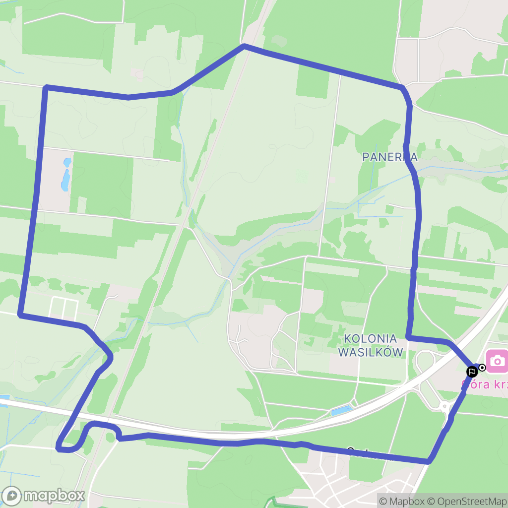 Wasilków: mapa trasy - Poland