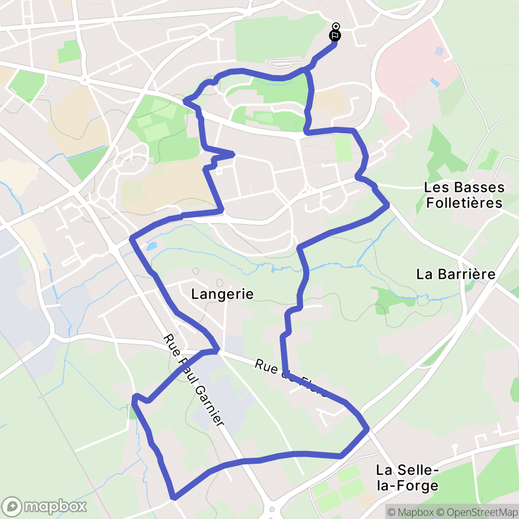 Flers : carte du parcours de randonnée - France