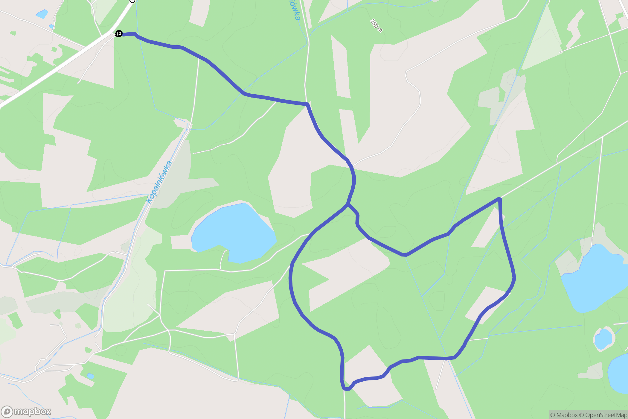 Libiąż: mapa trasy - Poland