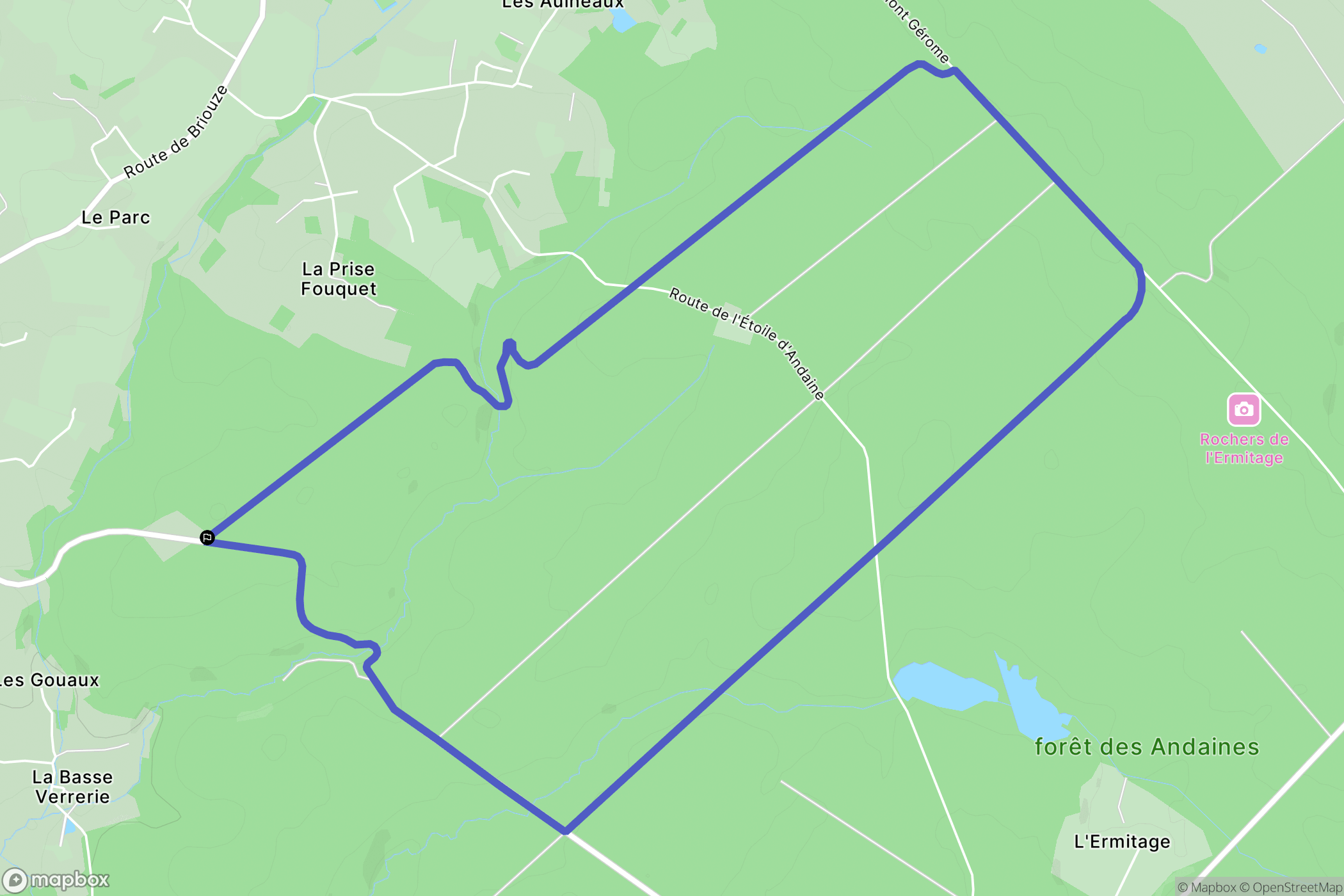 Champsecret : carte du parcours de randonnée - France