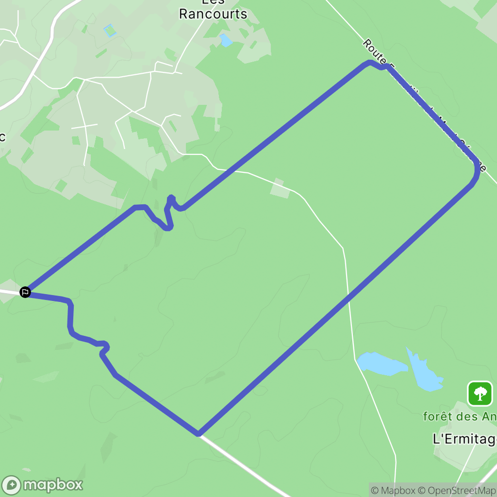 Champsecret : carte du parcours de randonnée - France
