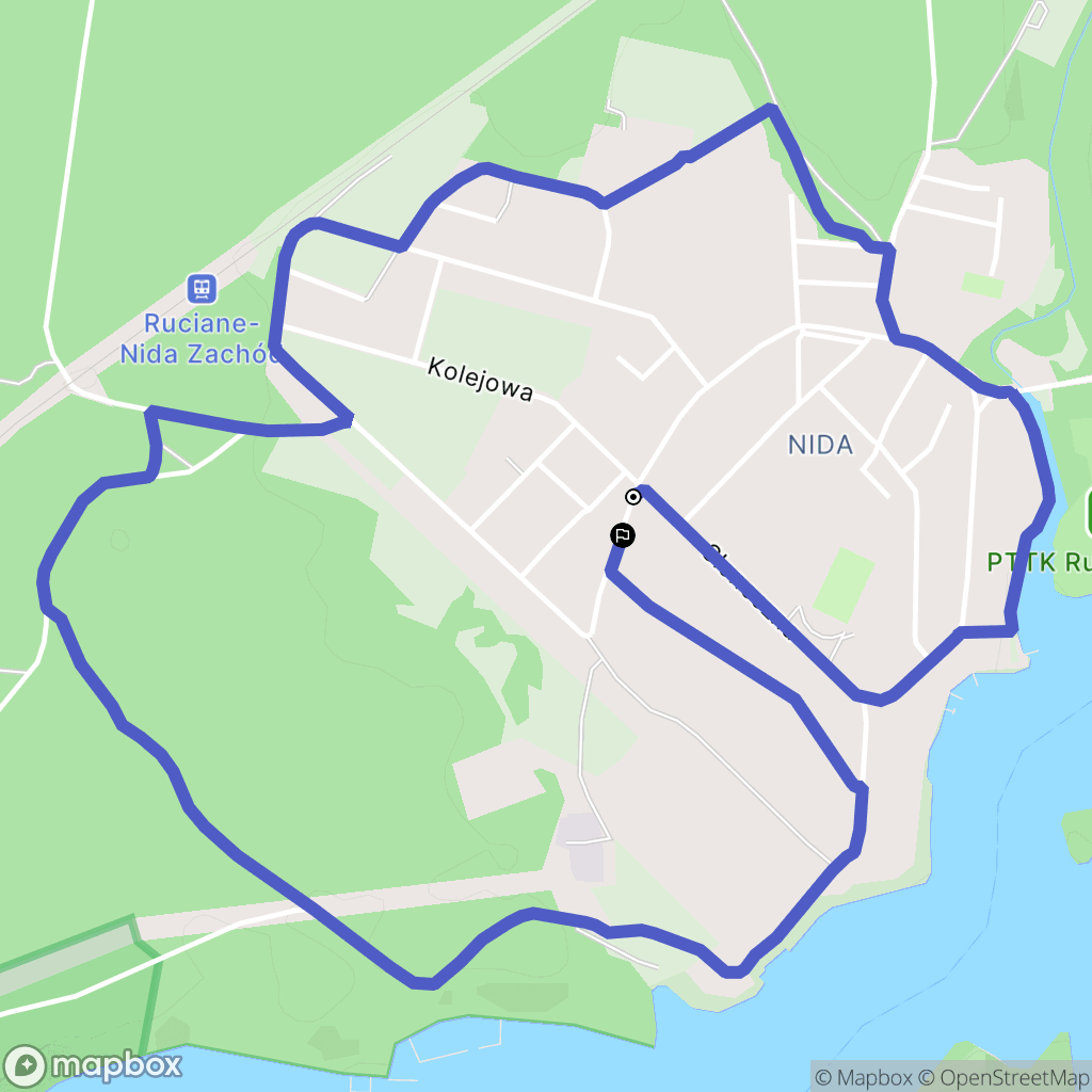 Ruciane-Nida: mapa trasy - Poland