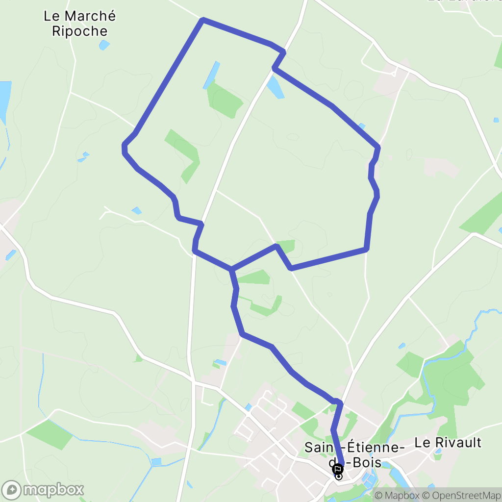 Saint-Étienne-du-Bois : carte du parcours de randonnée - France