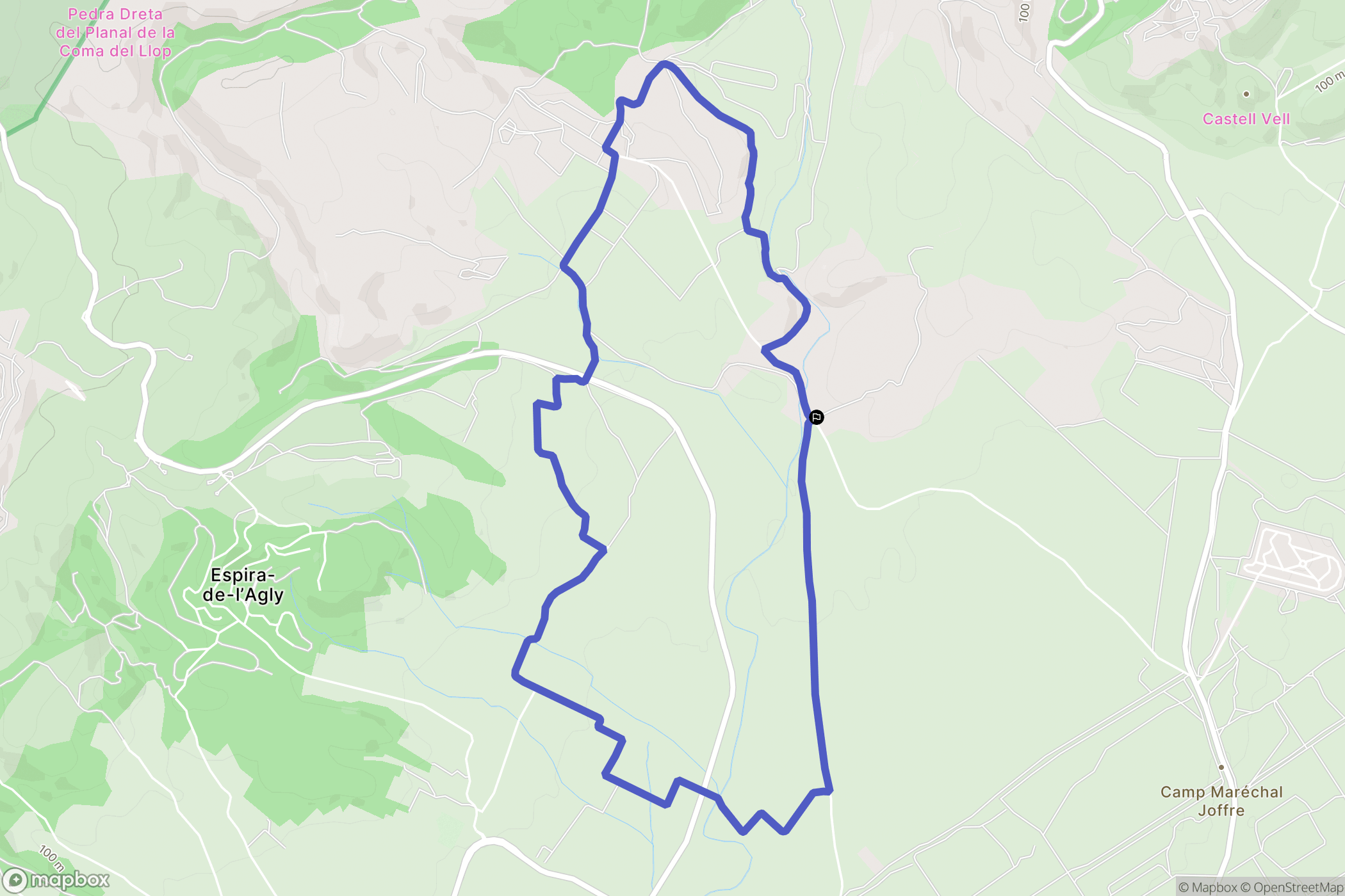 Salses-le-Château : carte du parcours de randonnée - France