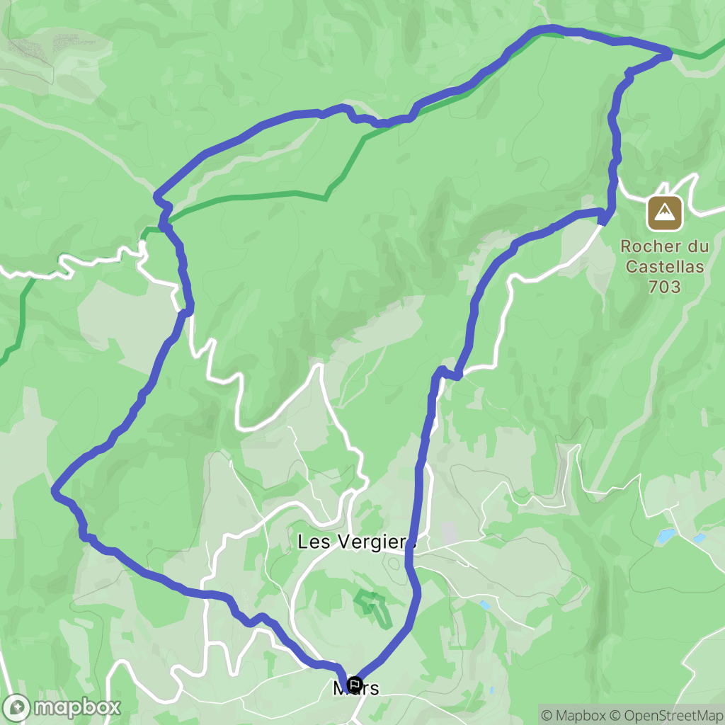 Murs : carte du parcours de randonnée - France
