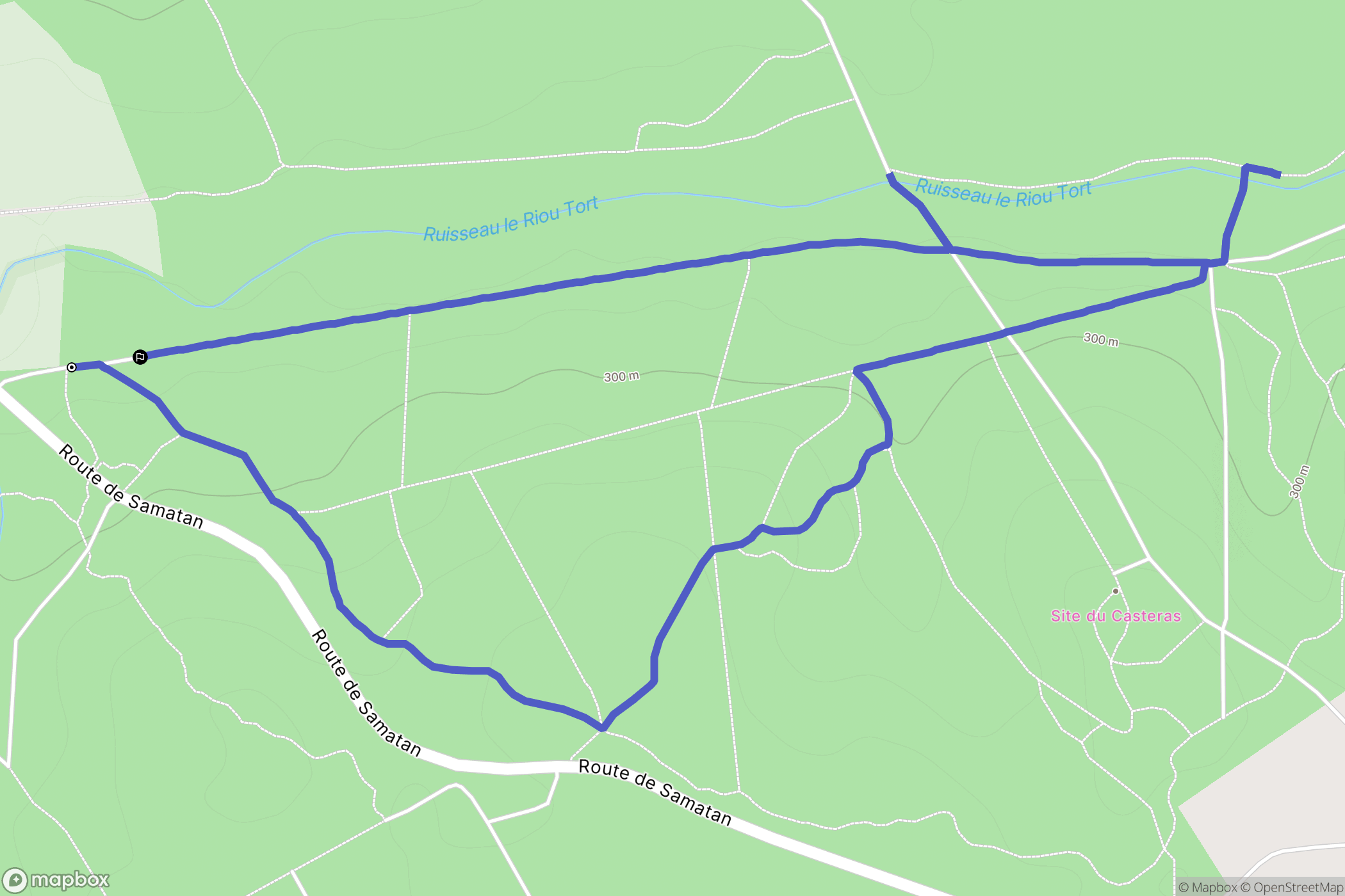 Forgues : carte du parcours de randonnée - France
