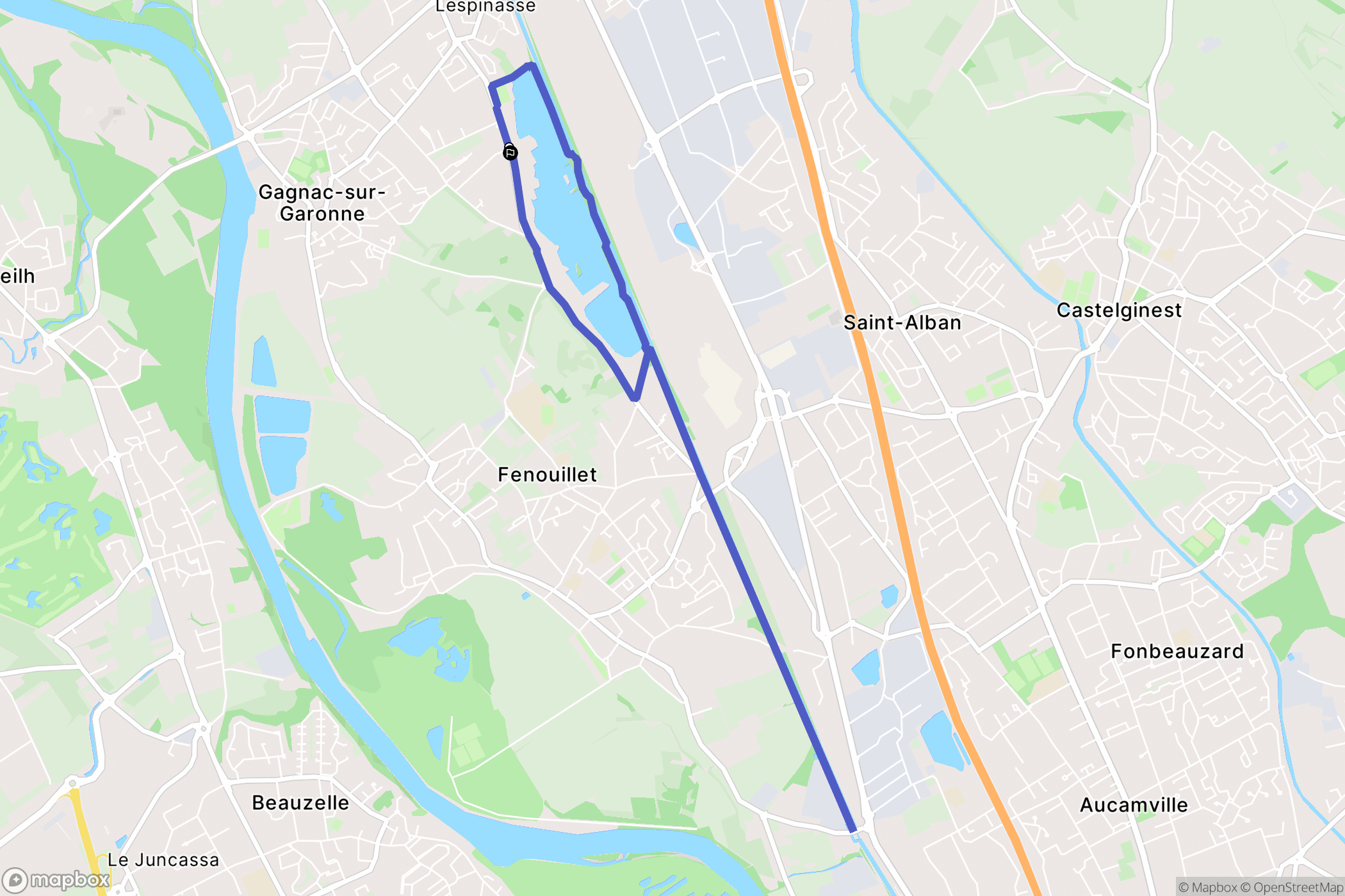 Fenouillet : carte du parcours de randonnée - France