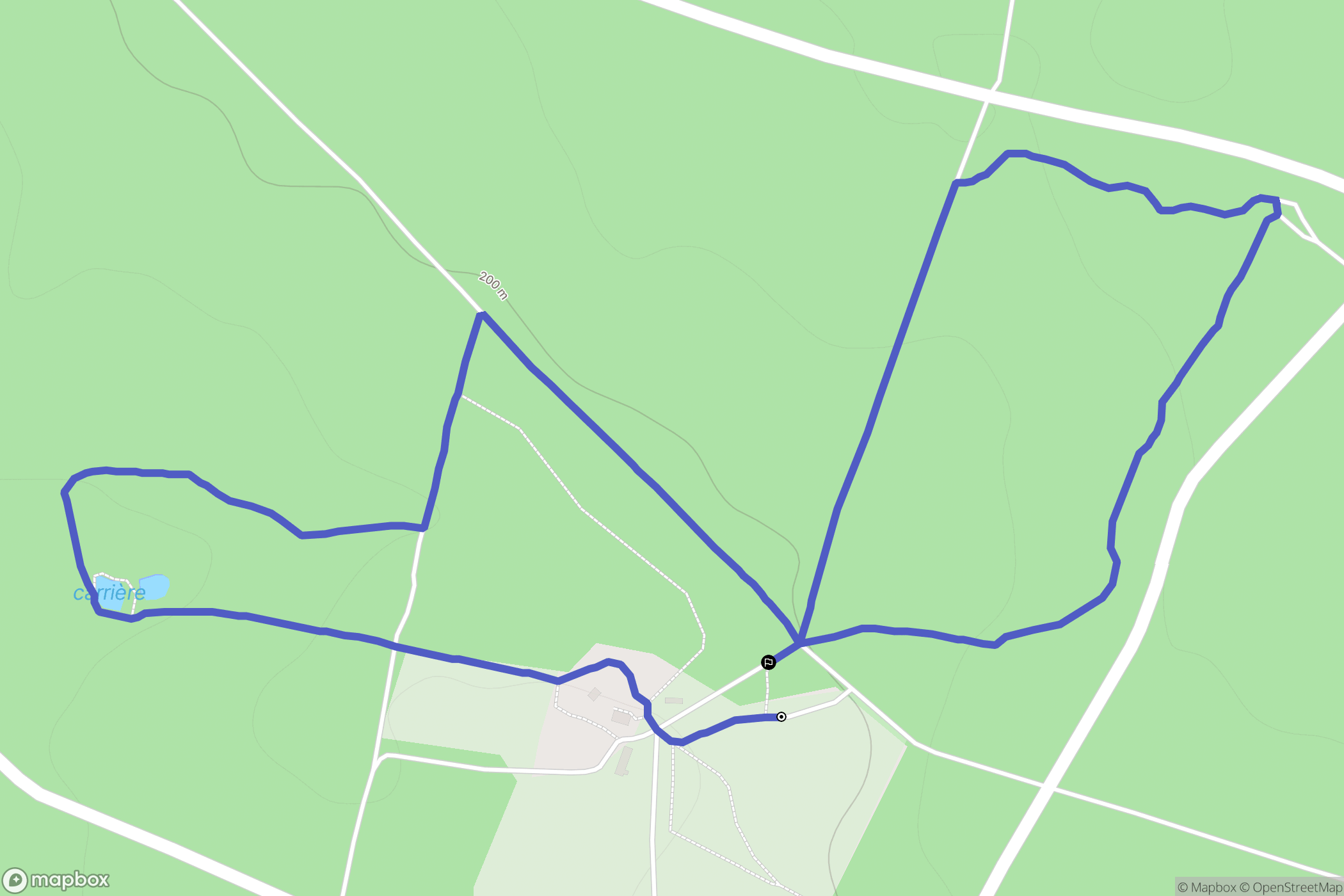 Lanrodec : carte du parcours de randonnée - France