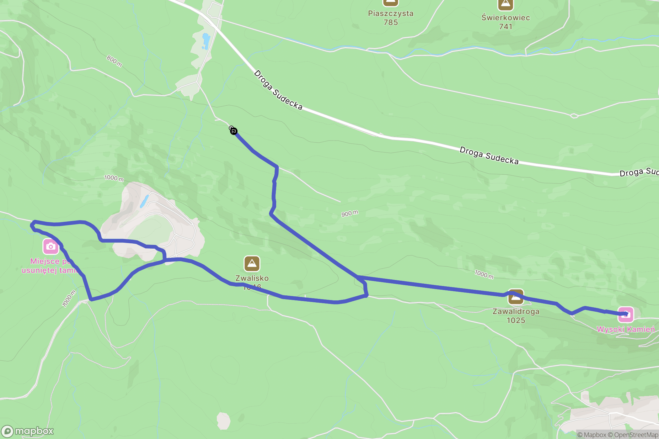 Szklarska Poręba: mapa trasy - Poland