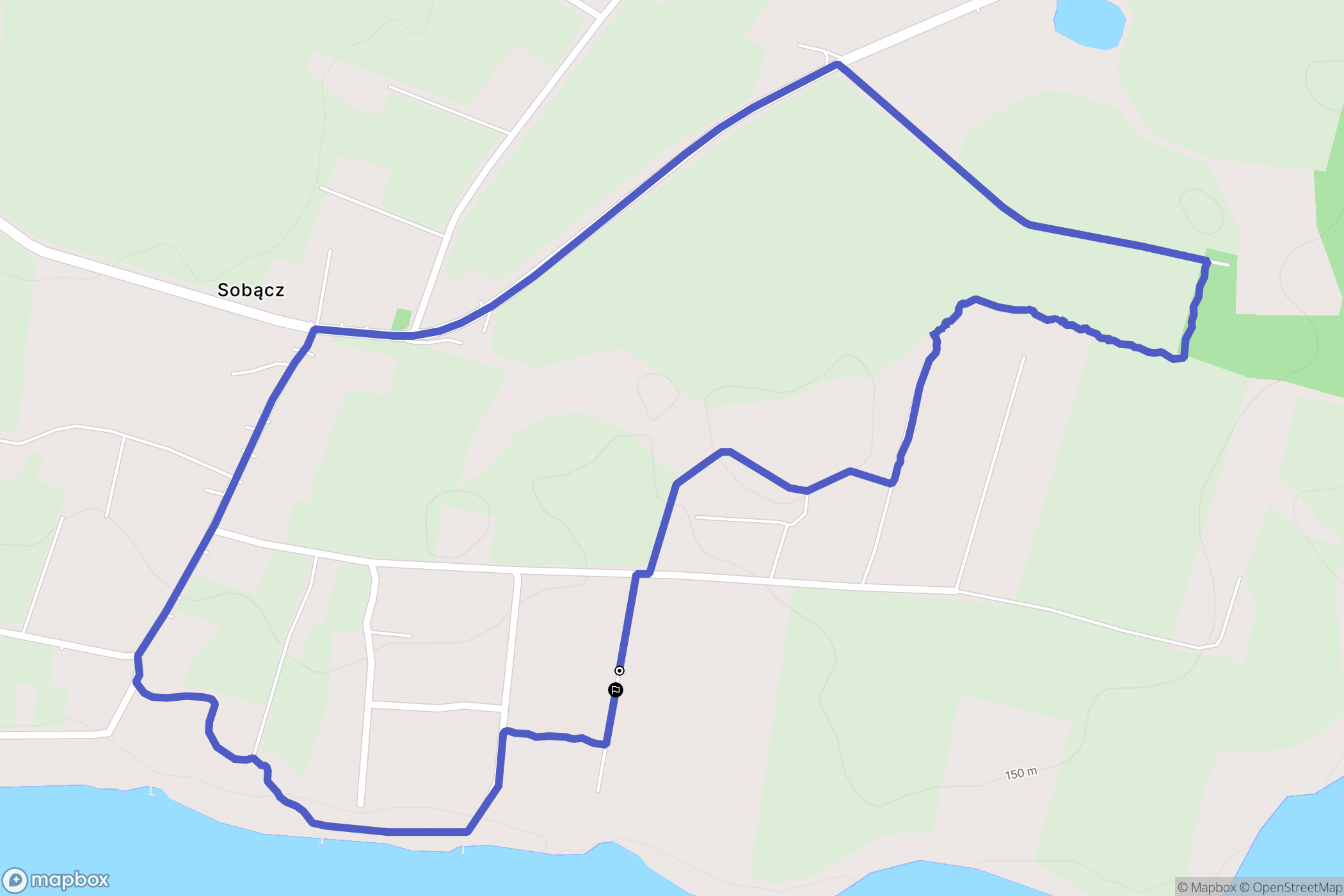Sobącz: mapa trasy - Poland