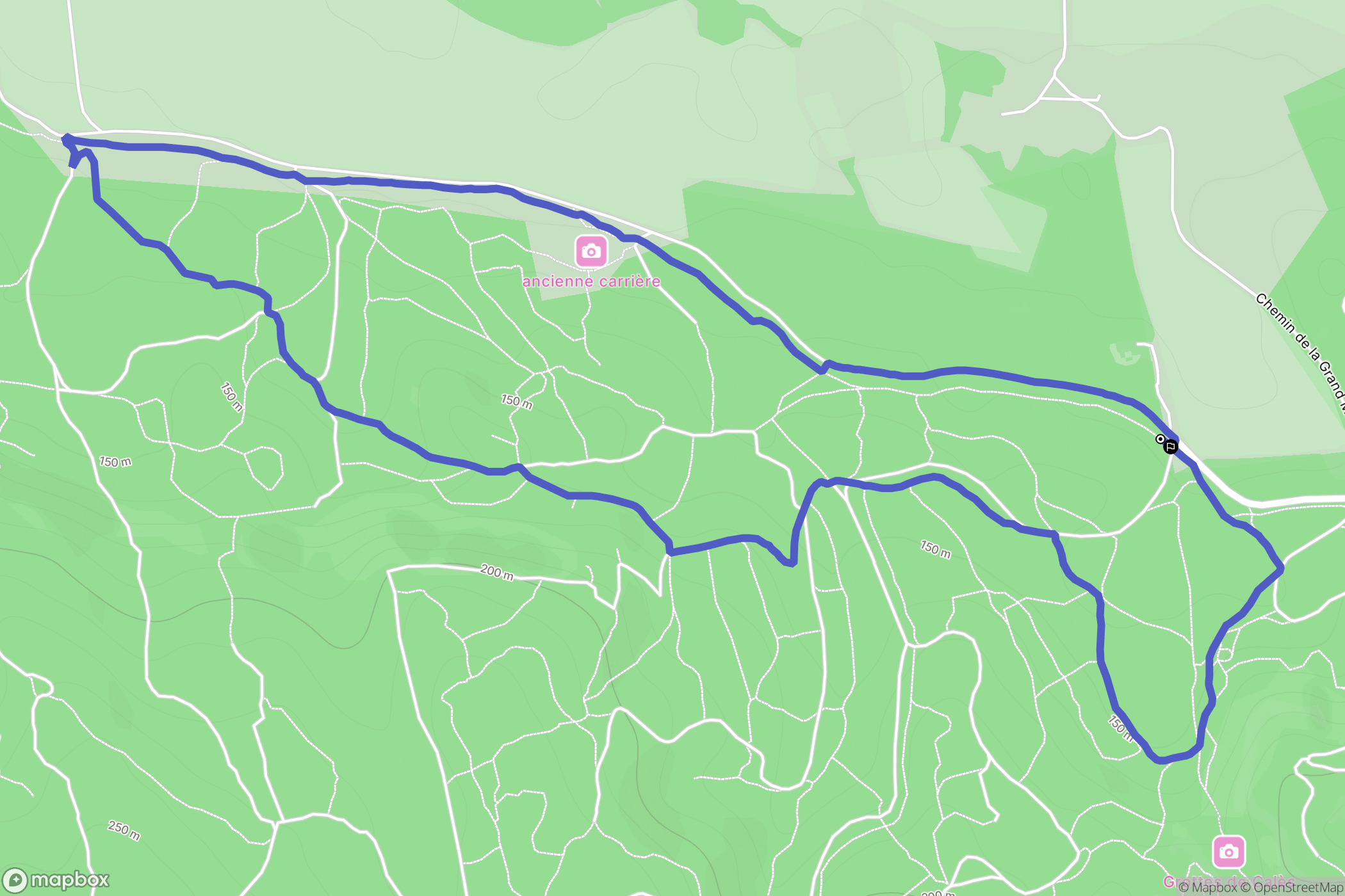 Lamanon : carte du parcours de randonnée - France