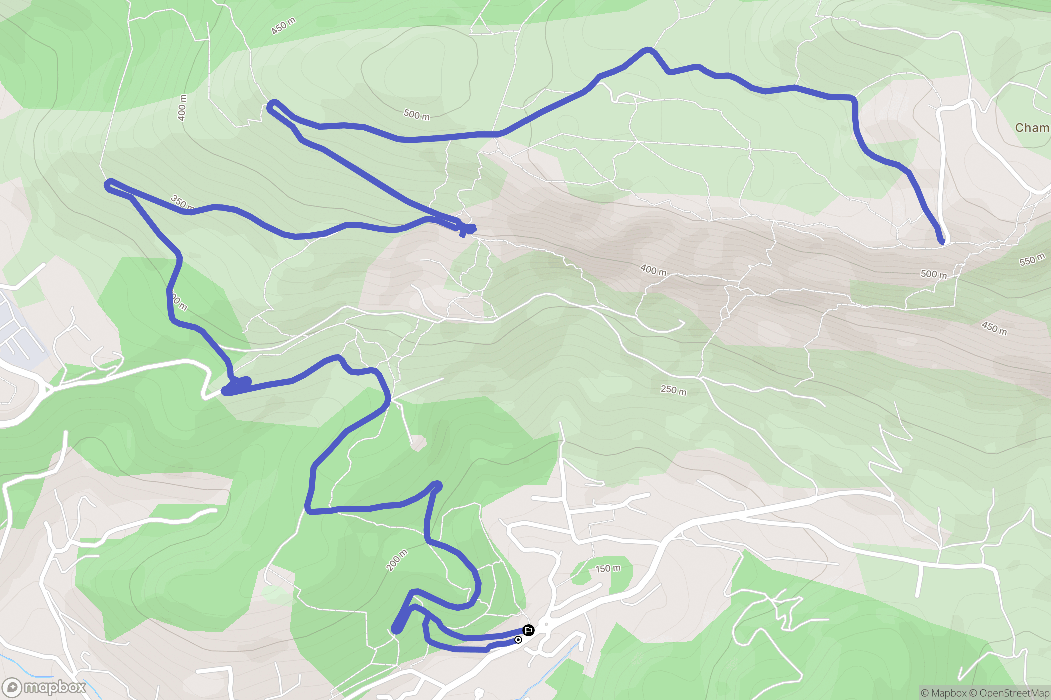 La Valette-du-Var : carte du parcours de randonnée - France