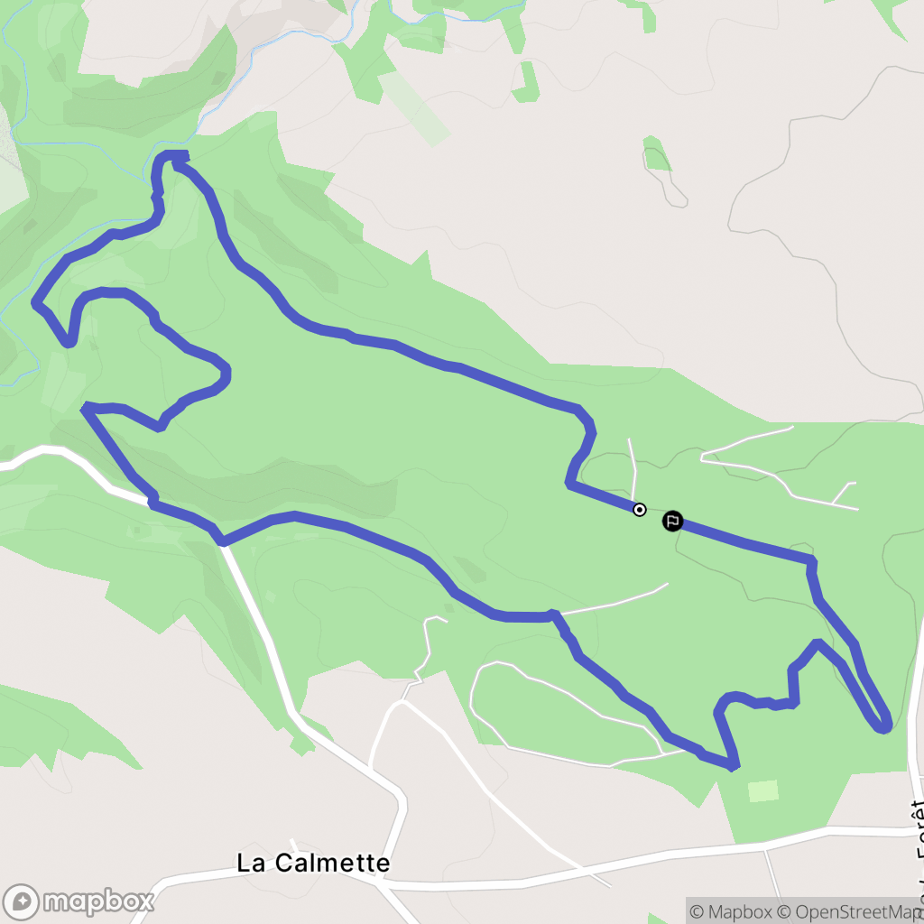 Sérénac : carte du parcours de randonnée - France