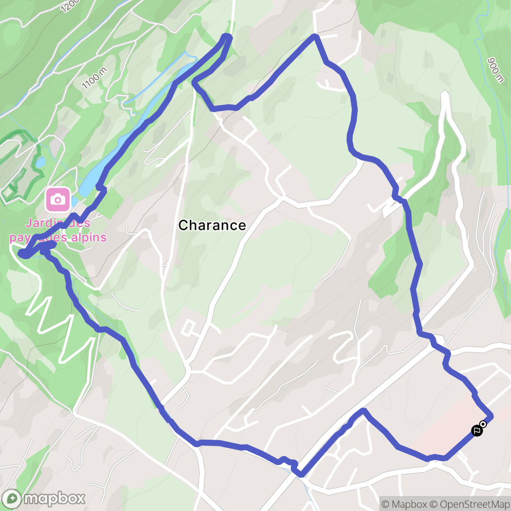 Gap : carte du parcours de randonnée - France