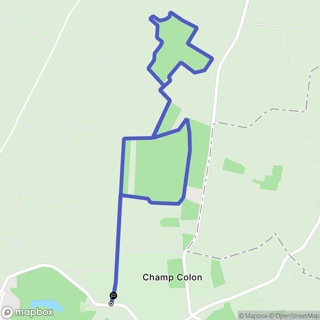 Gaubertin : carte du parcours de randonnée - France