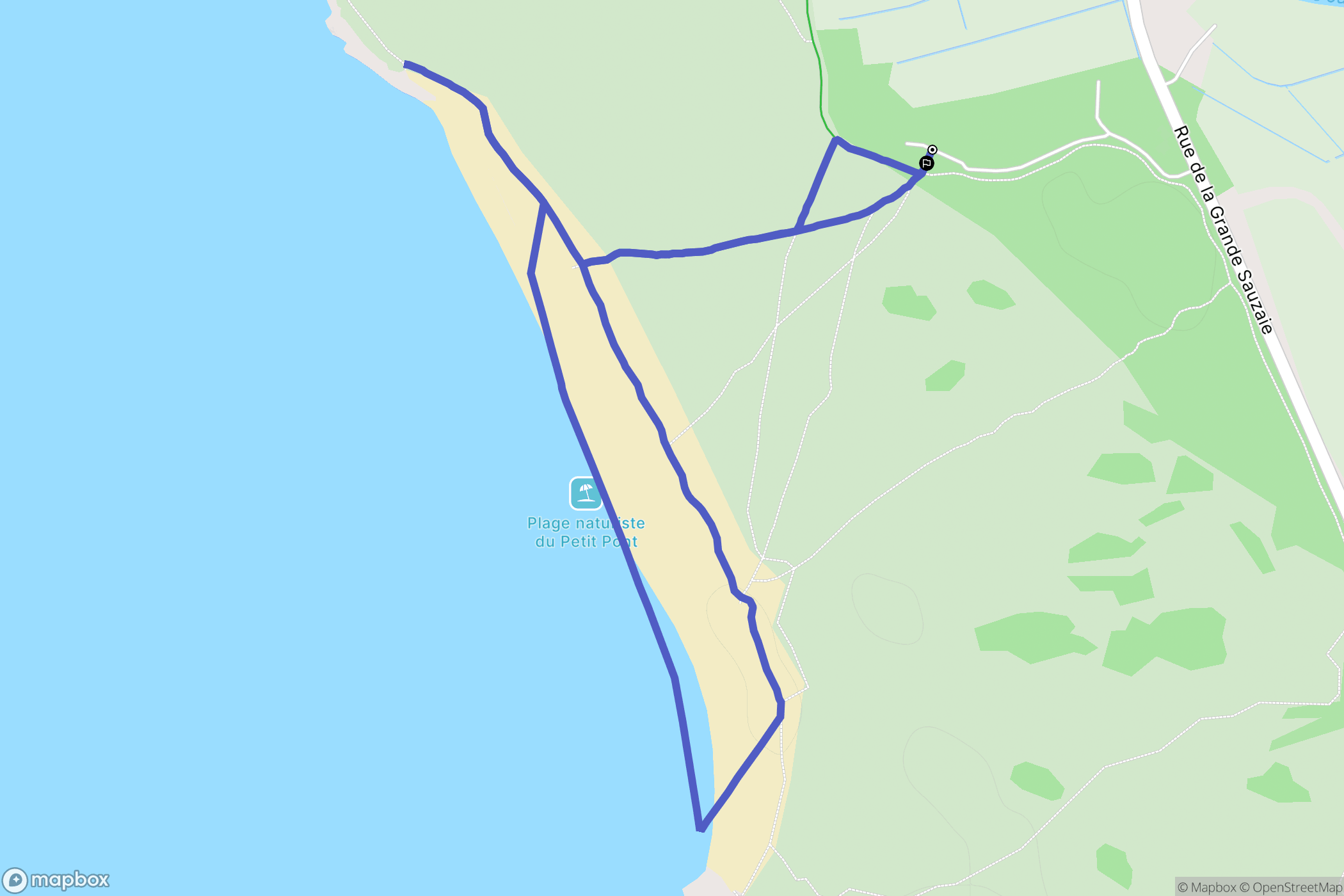 Bretignolles-sur-Mer : carte du parcours de randonnée - France