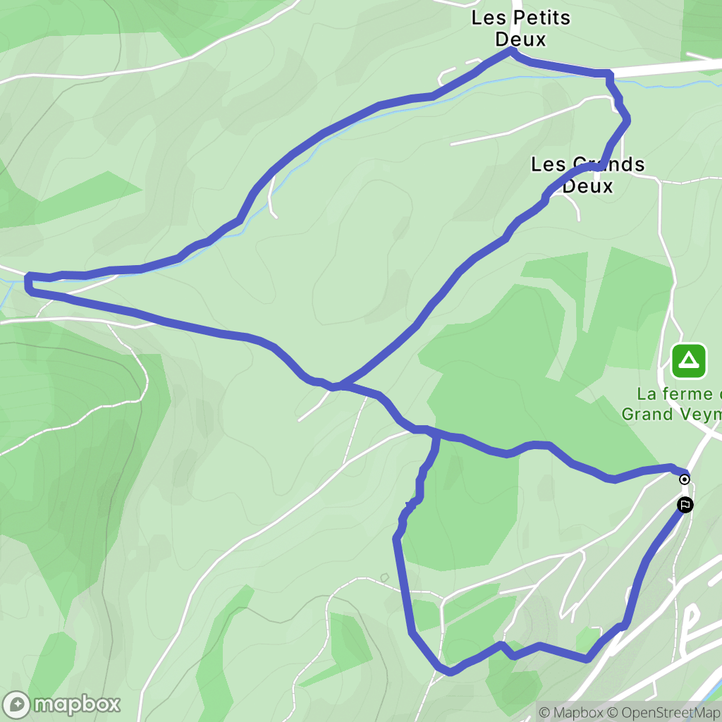 Gresse-en-Vercors : carte du parcours de randonnée - France