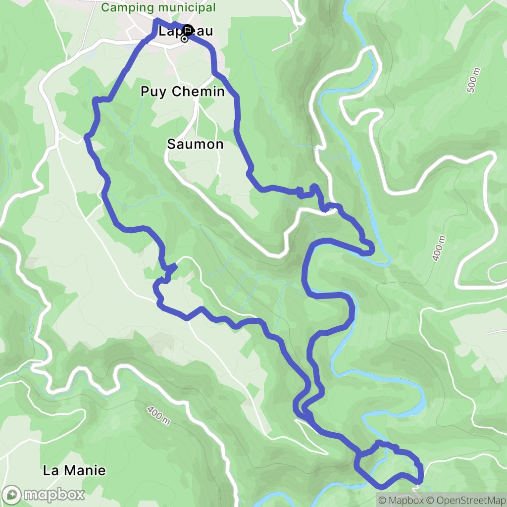 Lapleau : carte du parcours de randonnée - France