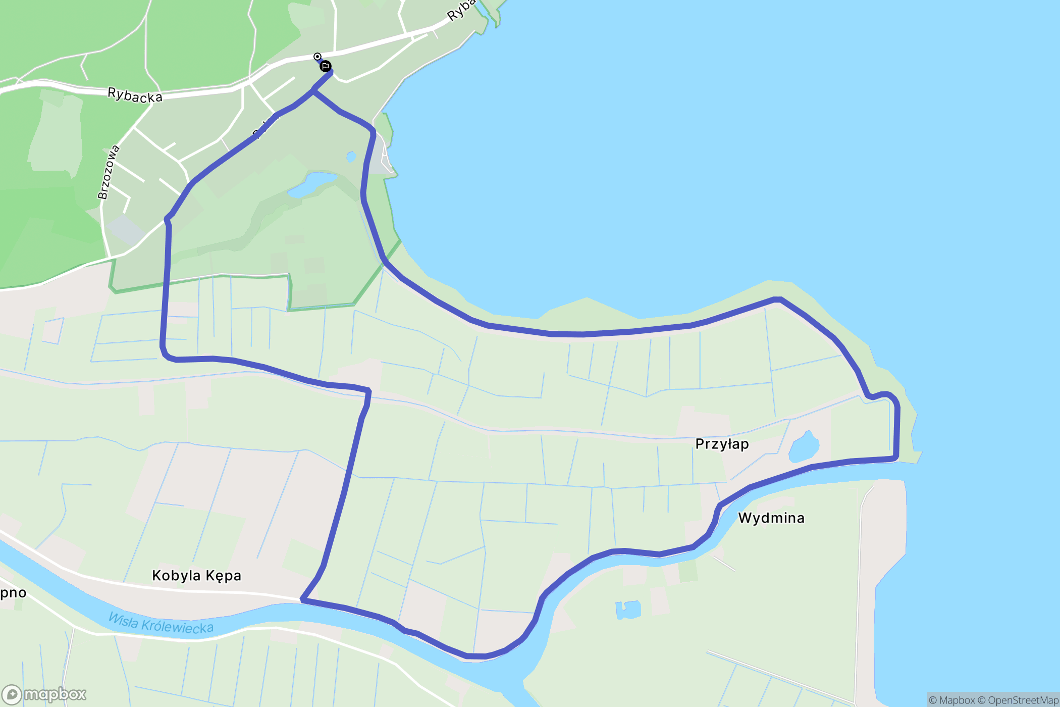Kobyla Kępa: mapa trasy - Poland