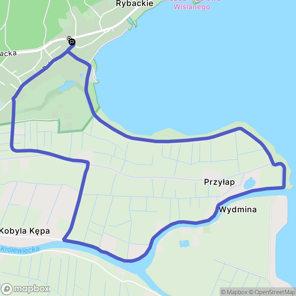 Kobyla Kępa: mapa trasy - Poland