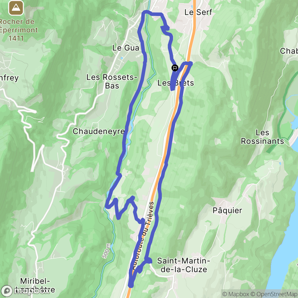 Vif : carte du parcours de randonnée - France