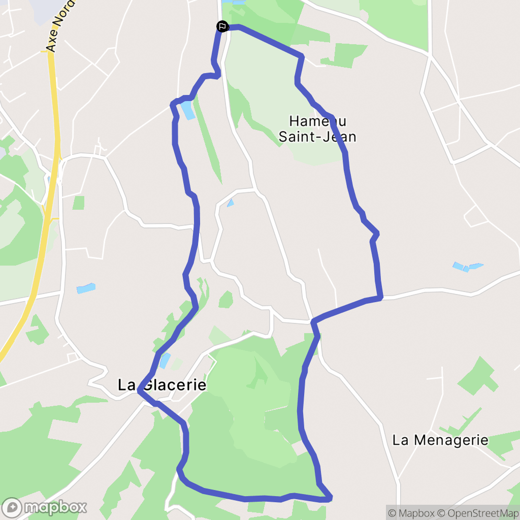 Cherbourg-en-Cotentin : carte du parcours de randonnée - France