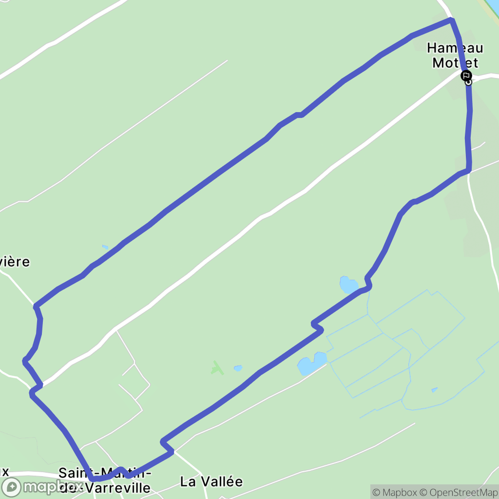 Saint-Martin-de-Varreville : carte du parcours de randonnée - France