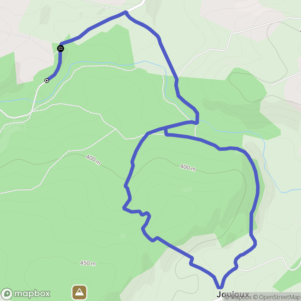 Lagraulière : carte du parcours de randonnée - France