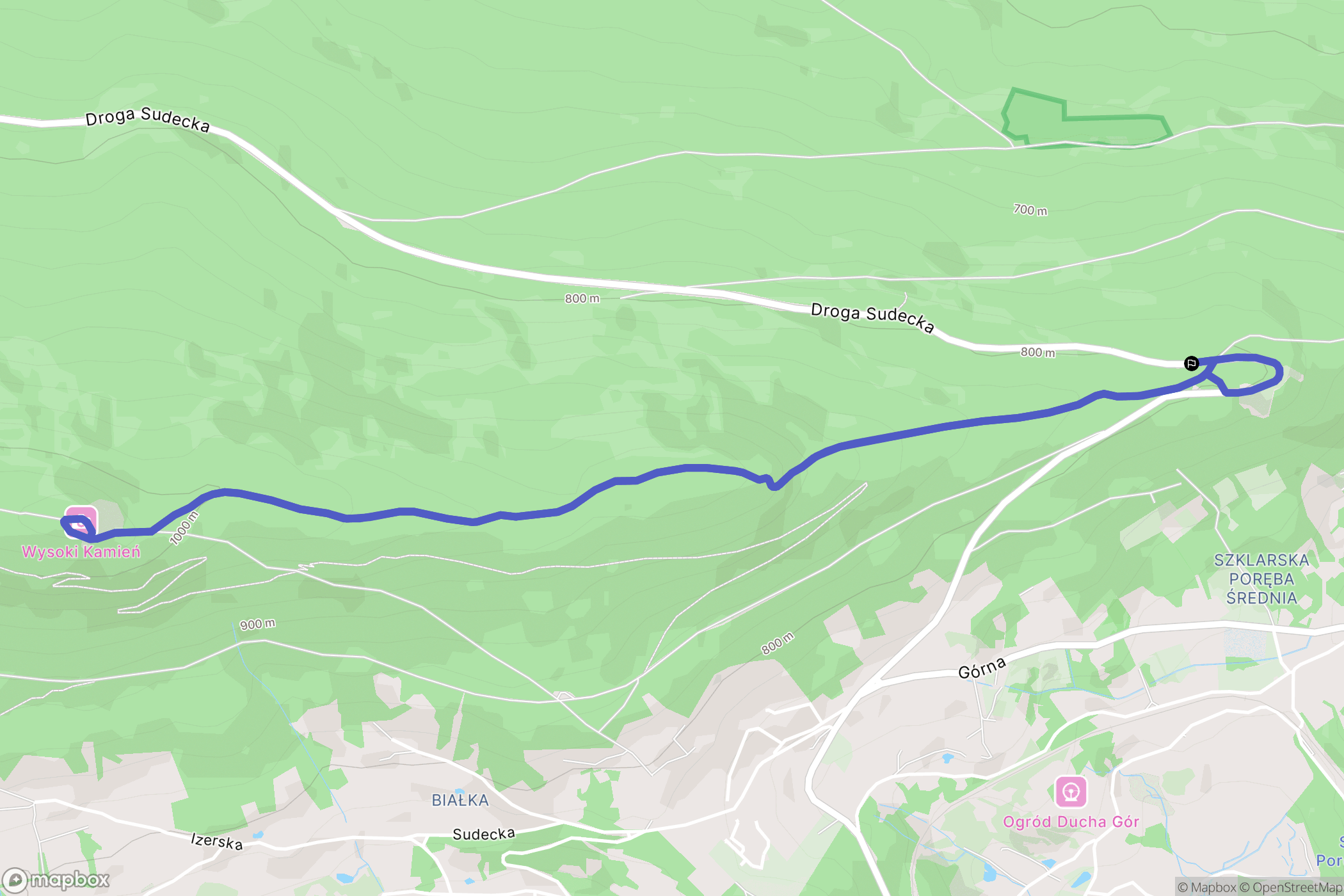 Szklarska Poręba: mapa trasy - Poland