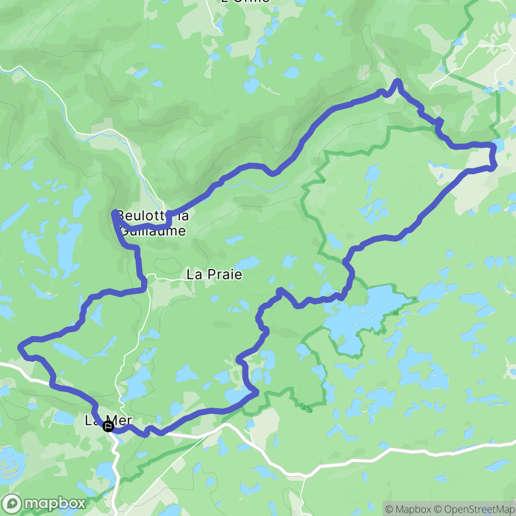 Faucogney-et-la-Mer : carte du parcours de randonnée - France