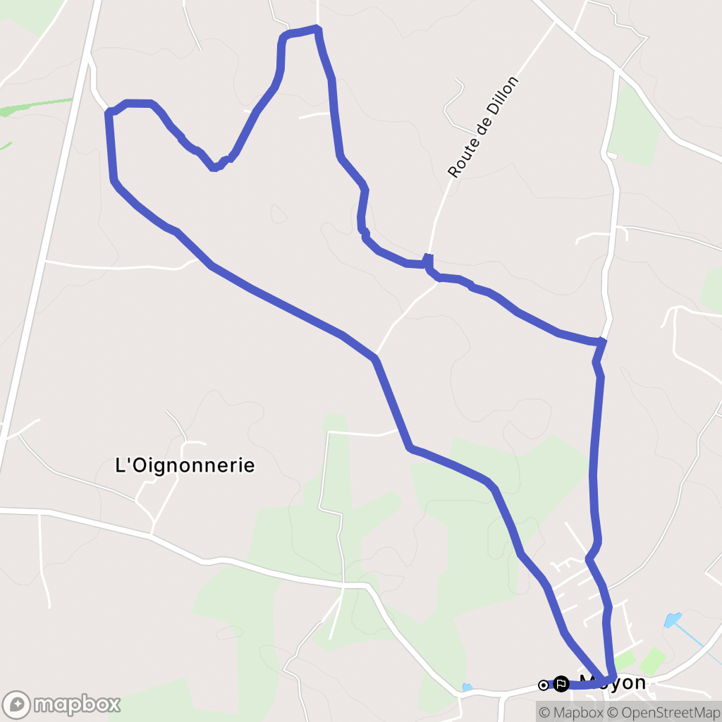 Moyon Villages : carte du parcours de randonnée - France