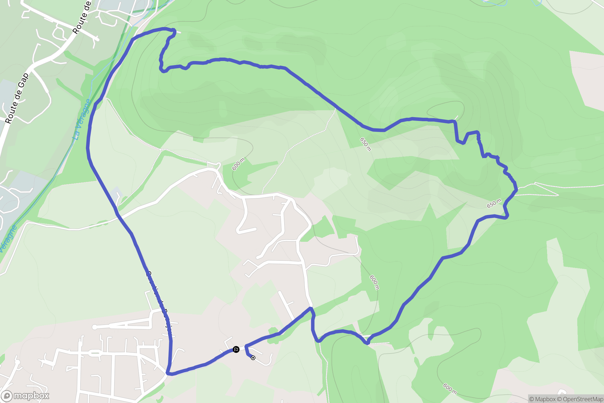 Laragne-Montéglin : carte du parcours de randonnée - France
