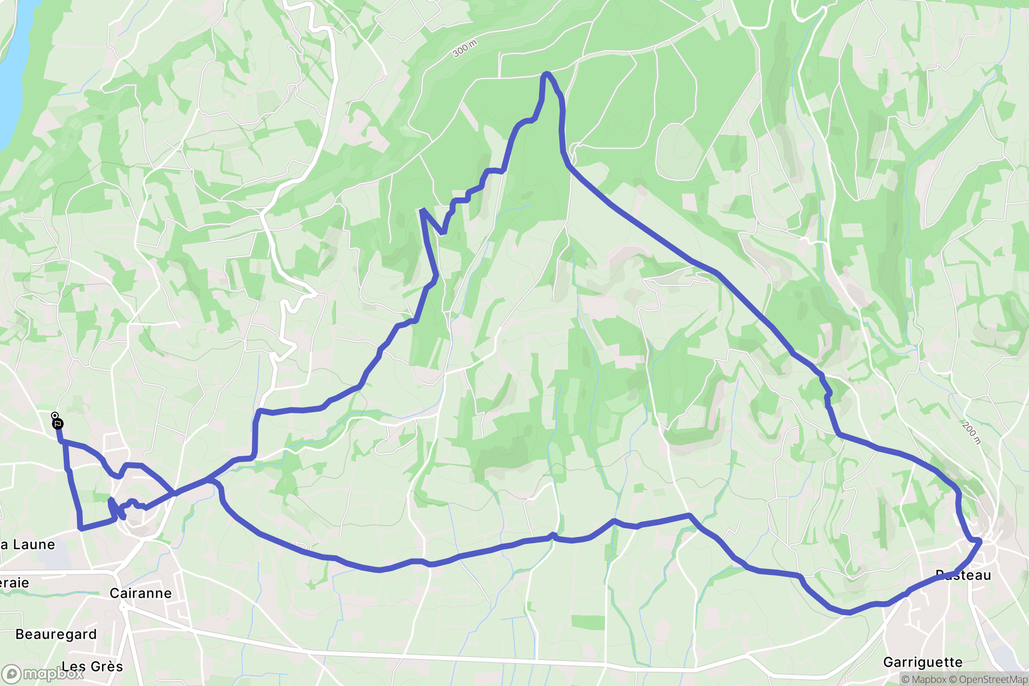 Cairanne : carte du parcours de randonnée - France