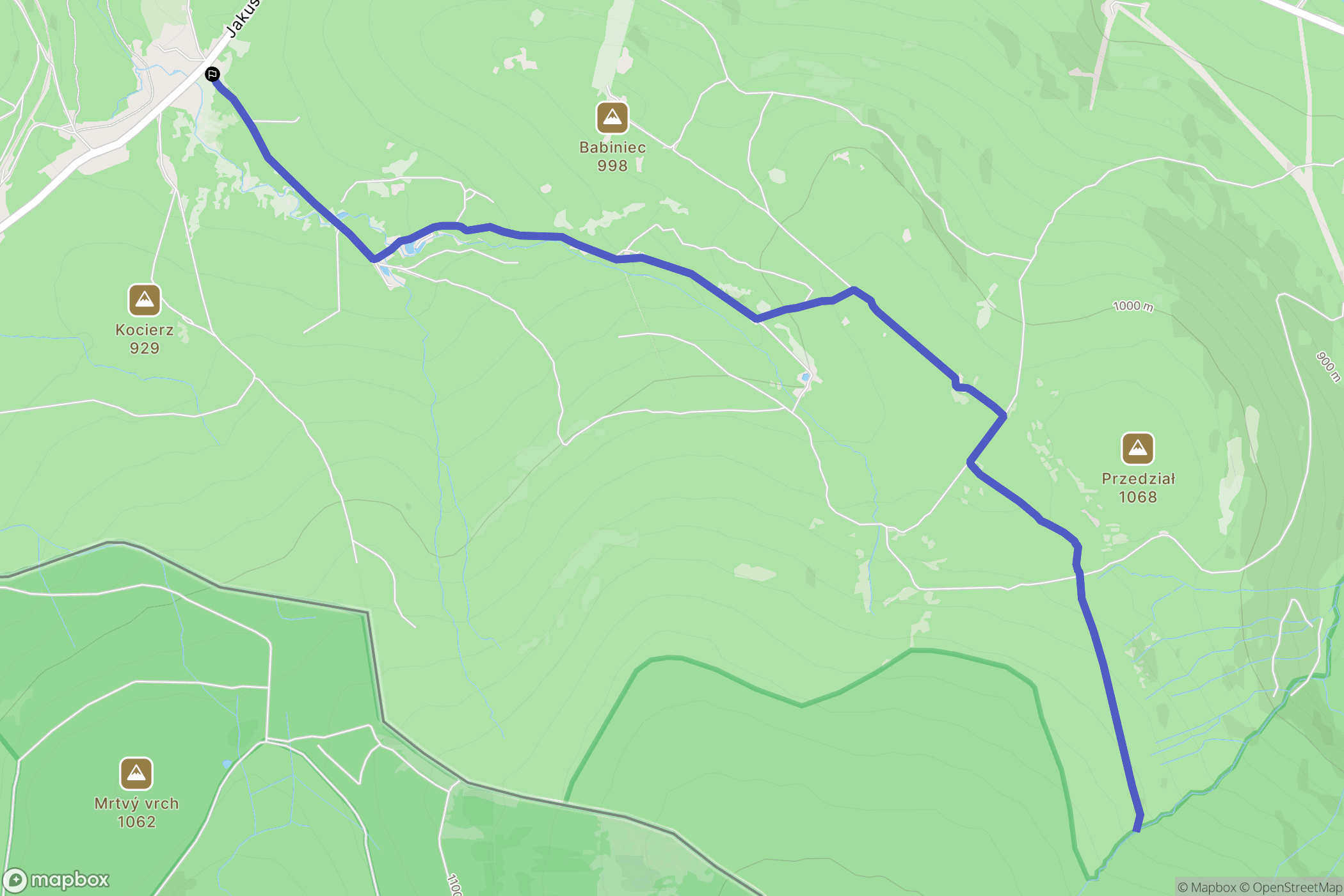 Szklarska Poręba: mapa trasy - Poland