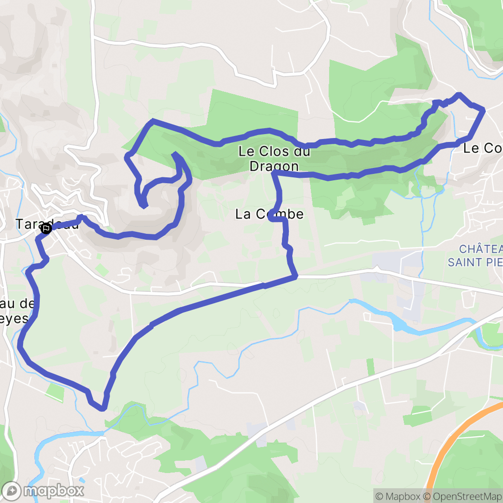 Taradeau : carte du parcours de randonnée - France