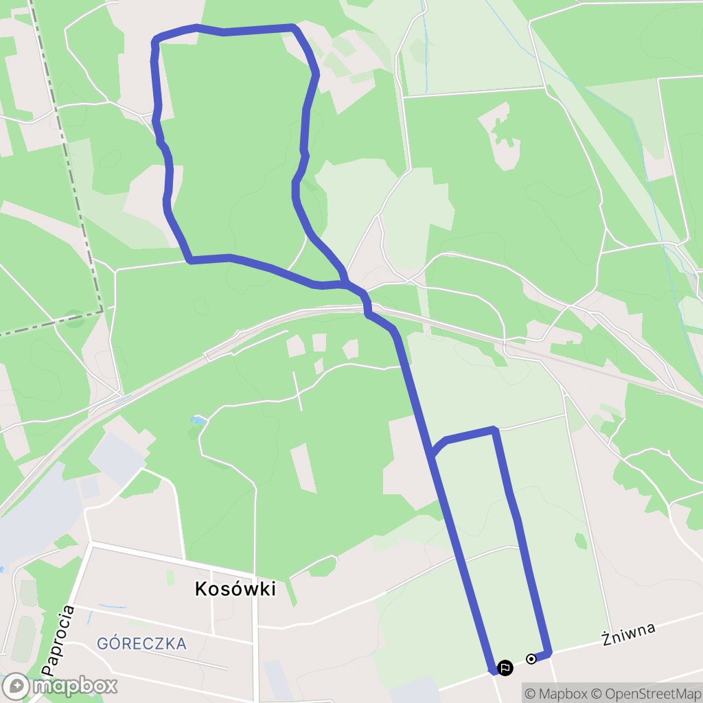 Libiąż: mapa trasy - Poland