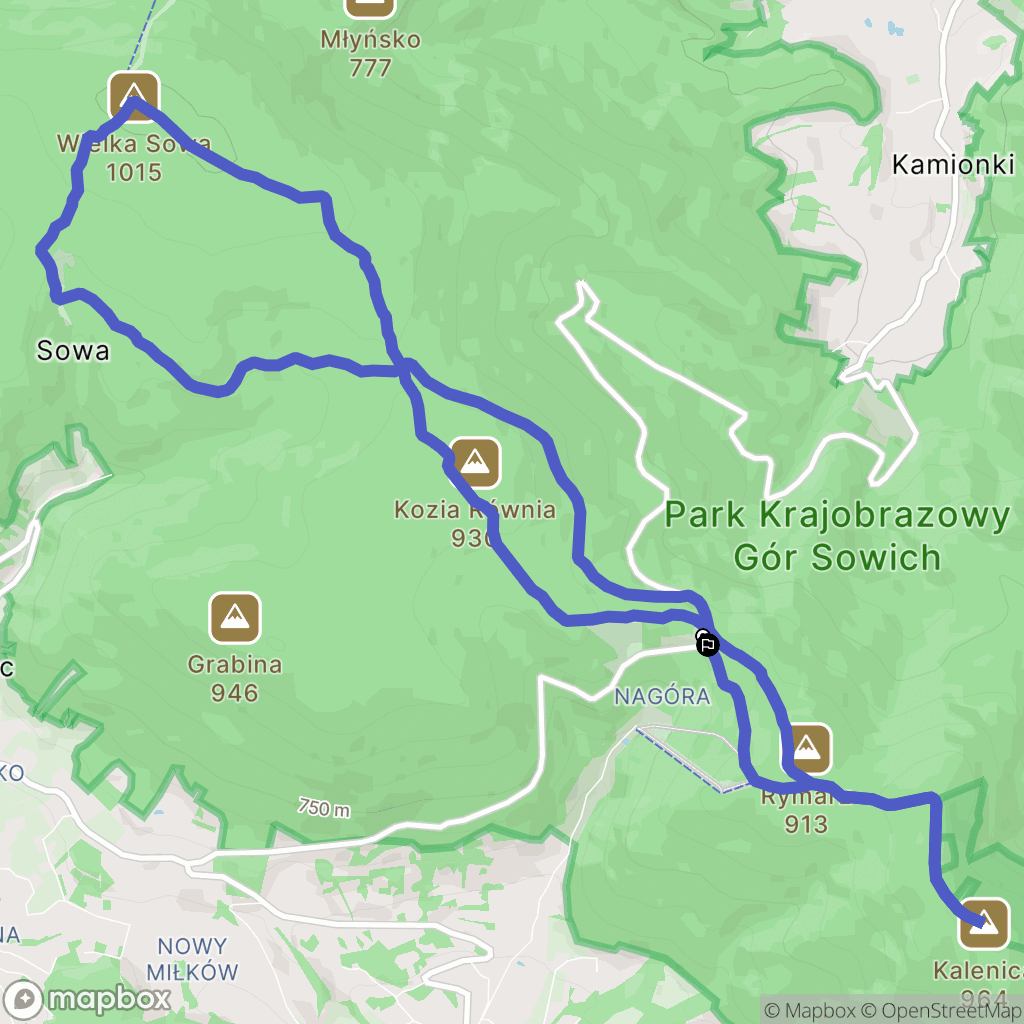 Jugów: mapa trasy - Poland