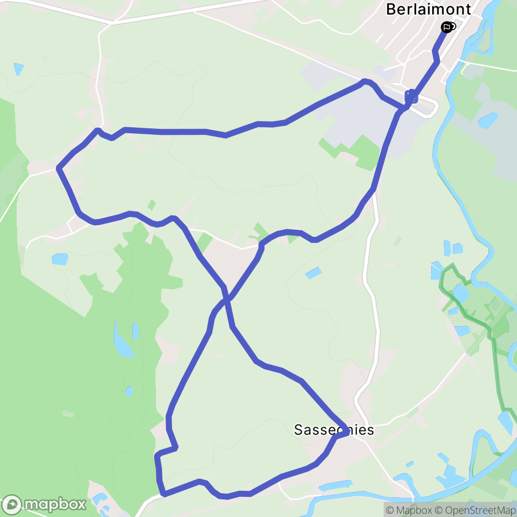 Berlaimont : carte du parcours de randonnée - France