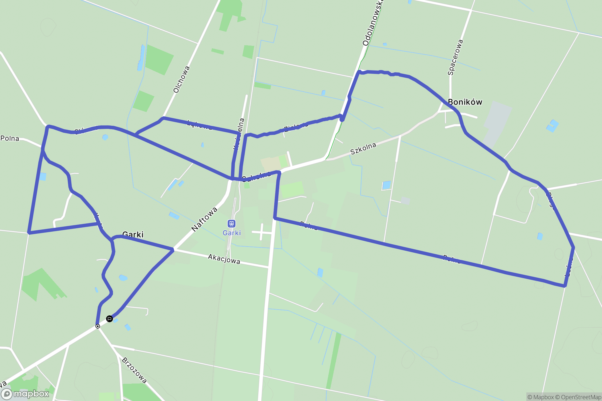 Garki: mapa trasy - Poland